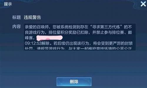 王者荣耀玩家受到警告怎么办_王者荣耀玩家受到警告怎么办啊